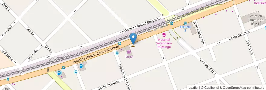Mapa de ubicacion de West Point en Argentinië, Buenos Aires, Partido De Ituzaingó, Ituzaingó.
