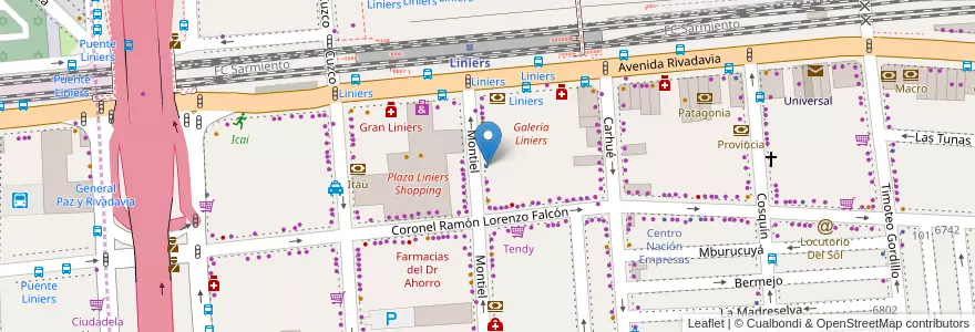 Mapa de ubicacion de Western Union en アルゼンチン, Ciudad Autónoma De Buenos Aires, Comuna 9, ブエノスアイレス.