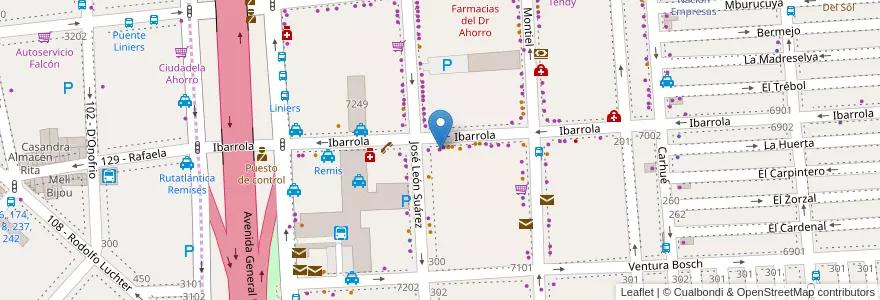 Mapa de ubicacion de Western Union en Аргентина, Буэнос-Айрес, Comuna 9, Буэнос-Айрес.