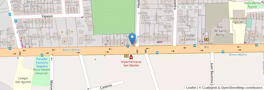 Mapa de ubicacion de Western Union en آرژانتین, San Juan, شیلی, Rivadavia.