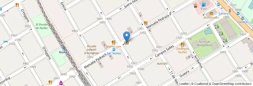 Mapa de ubicacion de Western Union, Nuñez en Аргентина, Буэнос-Айрес, Буэнос-Айрес, Comuna 13.
