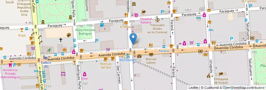 Mapa de ubicacion de Western Union, Recoleta en الأرجنتين, Ciudad Autónoma De Buenos Aires, Comuna 1, Buenos Aires.
