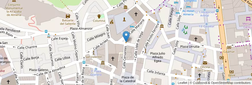 Mapa de ubicacion de Whatsabi sushi & tapas en Spanien, Andalusien, Almería, Almería.