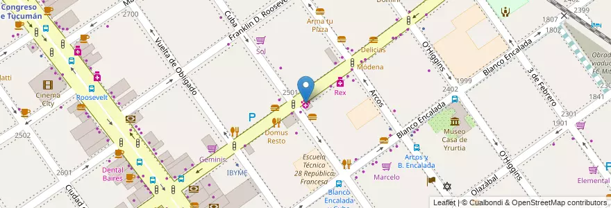 Mapa de ubicacion de Whippet, Belgrano en アルゼンチン, Ciudad Autónoma De Buenos Aires, ブエノスアイレス, Comuna 13.