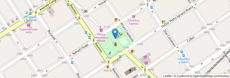 Mapa de ubicacion de Wi Fi Gratis, Villa Urquiza en Argentina, Autonomous City Of Buenos Aires, Comuna 12, Autonomous City Of Buenos Aires.