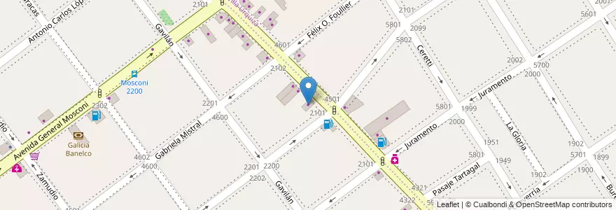 Mapa de ubicacion de Willard, Villa Pueyrredon en آرژانتین, Ciudad Autónoma De Buenos Aires, Comuna 12, Buenos Aires.