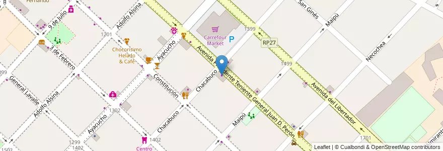 Mapa de ubicacion de Willard en Arjantin, Buenos Aires, Partido De San Fernando, San Fernando.