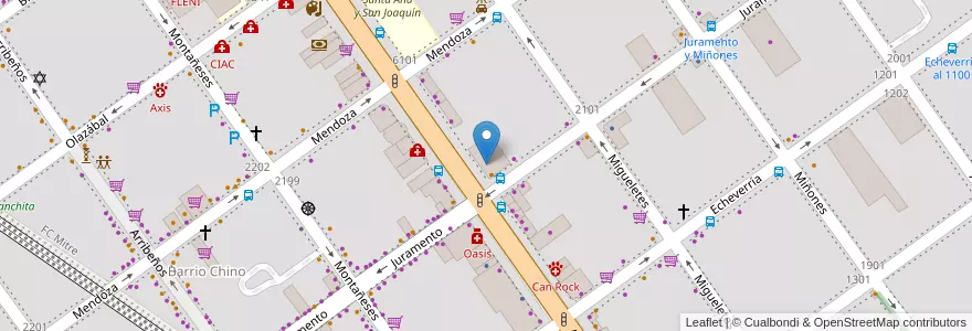 Mapa de ubicacion de Williamsburg, Belgrano en アルゼンチン, Ciudad Autónoma De Buenos Aires, ブエノスアイレス, Comuna 13.