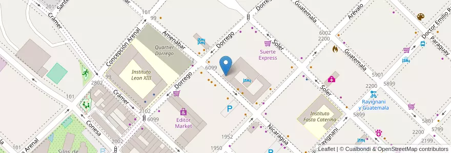 Mapa de ubicacion de Williamsburg Burger Bar, Palermo en Argentina, Ciudad Autónoma De Buenos Aires, Buenos Aires.