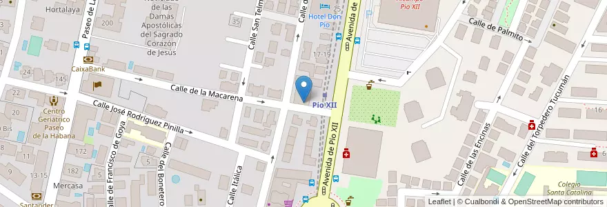 Mapa de ubicacion de Willoughby College Macarena en Spanien, Autonome Gemeinschaft Madrid, Autonome Gemeinschaft Madrid, Área Metropolitana De Madrid Y Corredor Del Henares, Madrid.