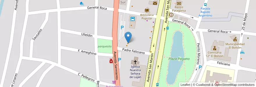 Mapa de ubicacion de Willy Café en آرژانتین, شیلی, استان ریو نگرو، آرژانتین, Departamento Bariloche, El Bolsón.