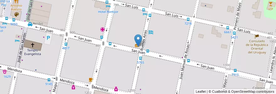 Mapa de ubicacion de Wilson Pizzas en Argentinië, Santa Fe, Departamento Rosario, Municipio De Rosario, Rosario.