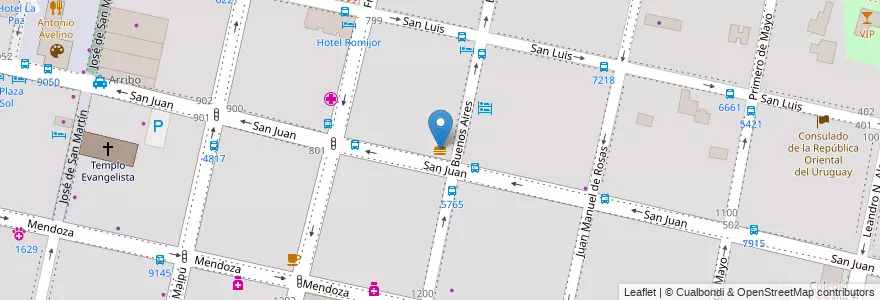 Mapa de ubicacion de Wílson Pizzas en Argentinië, Santa Fe, Departamento Rosario, Municipio De Rosario, Rosario.