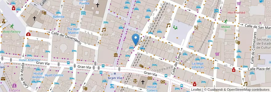 Mapa de ubicacion de Wok 2 Walk en إسبانيا, منطقة مدريد, منطقة مدريد, Área Metropolitana De Madrid Y Corredor Del Henares, مدريد.