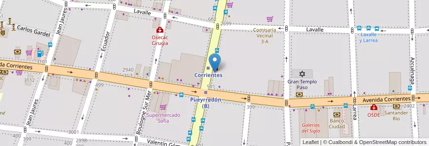 Mapa de ubicacion de Wok Asia, Balvanera en アルゼンチン, Ciudad Autónoma De Buenos Aires, Comuna 3, ブエノスアイレス.