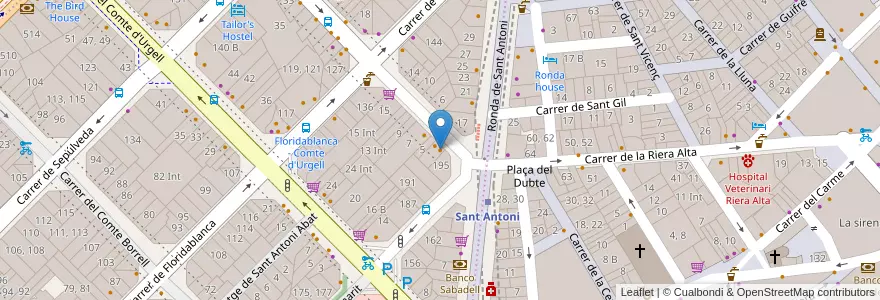 Mapa de ubicacion de Wok Dao en Espanha, Catalunha, Barcelona, Barcelonès, Barcelona.
