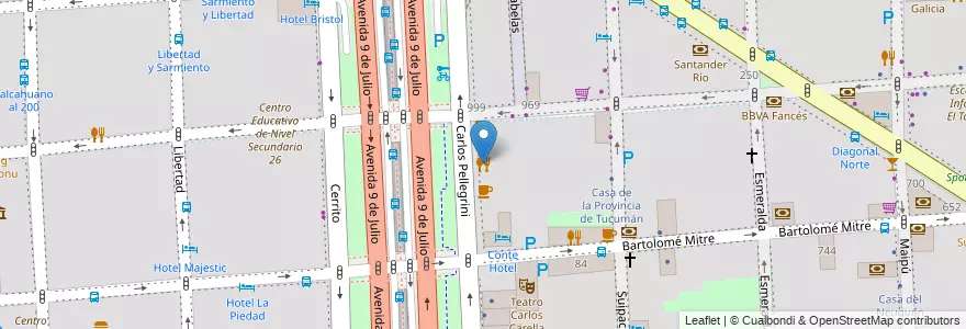 Mapa de ubicacion de Wok Express, San Nicolas en الأرجنتين, Ciudad Autónoma De Buenos Aires, Comuna 1, Buenos Aires.