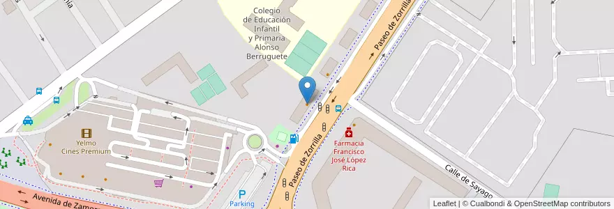 Mapa de ubicacion de Wok & Grill en Spanje, Castilië En León, Valladolid, Valladolid.
