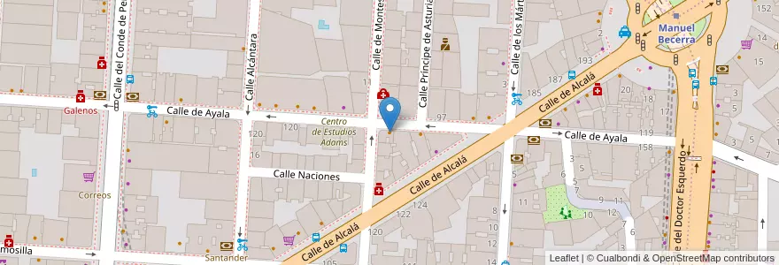 Mapa de ubicacion de Wok Planet en إسبانيا, منطقة مدريد, منطقة مدريد, Área Metropolitana De Madrid Y Corredor Del Henares, مدريد.