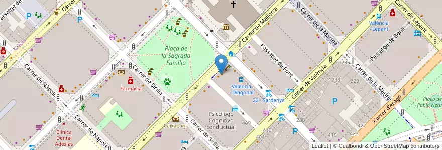 Mapa de ubicacion de Wok Street en Espanha, Catalunha, Barcelona, Barcelonès, Barcelona.