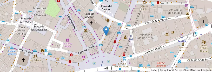 Mapa de ubicacion de Wok Sun en Испания, Мадрид, Мадрид, Área Metropolitana De Madrid Y Corredor Del Henares, Мадрид.