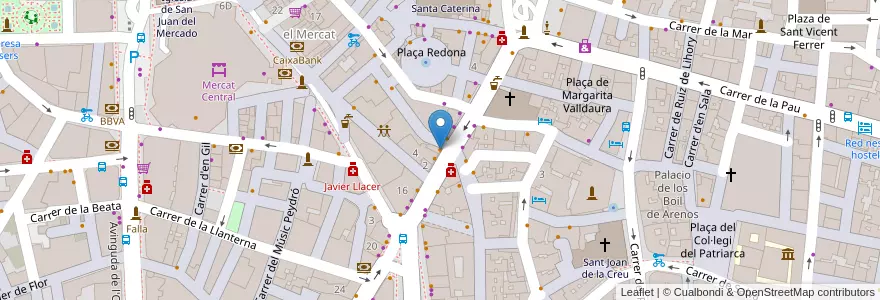 Mapa de ubicacion de Wok to Walk en スペイン, バレンシア州, València / Valencia, Comarca De València, València.