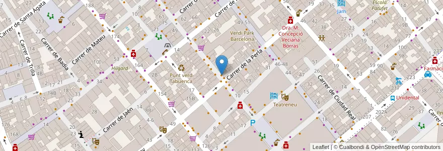 Mapa de ubicacion de Wok Verdi en スペイン, カタルーニャ州, Barcelona, バルサルネス, Barcelona.