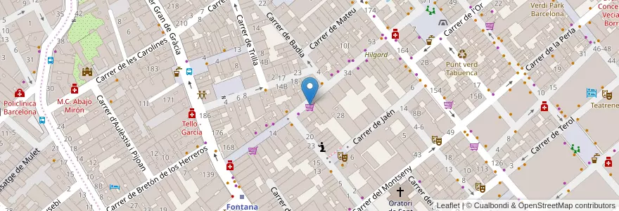 Mapa de ubicacion de Woki Market en Spanien, Katalonien, Barcelona, Barcelonès, Barcelona.