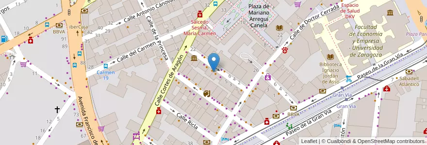 Mapa de ubicacion de Women 2.0 en Испания, Арагон, Сарагоса, Zaragoza, Сарагоса.