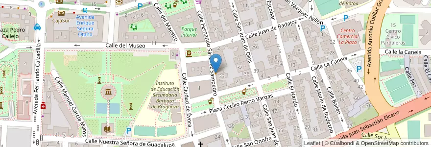 Mapa de ubicacion de WorkShop Cafe en スペイン, エストレマドゥーラ州, バダホス, Tierra De Badajoz, バダホス.