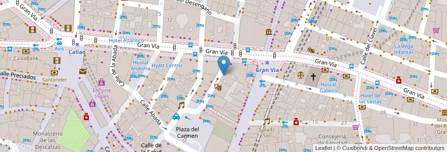 Mapa de ubicacion de Wurlitzer Ballroom en Spanien, Autonome Gemeinschaft Madrid, Autonome Gemeinschaft Madrid, Área Metropolitana De Madrid Y Corredor Del Henares, Madrid.