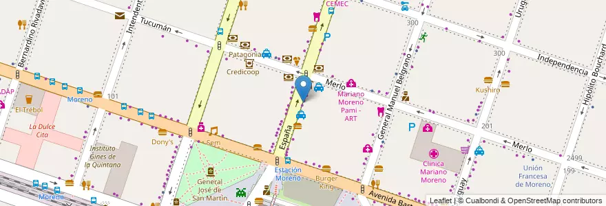 Mapa de ubicacion de X-Men en الأرجنتين, بوينس آيرس, Partido De Moreno, Moreno.
