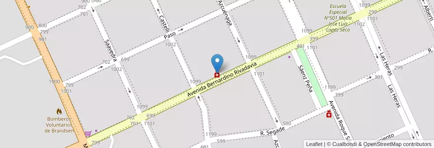 Mapa de ubicacion de Xamin en Arjantin, Buenos Aires, Brandsen.