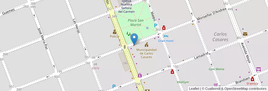 Mapa de ubicacion de Xanadú en Argentine, Province De Buenos Aires, Partido De Carlos Casares, Carlos Casares.