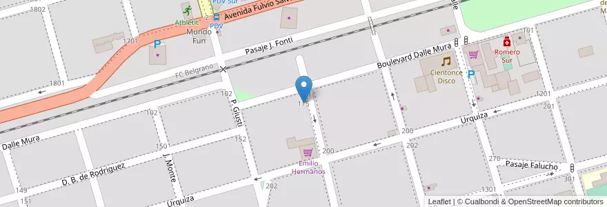 Mapa de ubicacion de Xanaes Classic en Argentinië, Córdoba, Departamento San Justo, Municipio Arroyito, Pedanía Arroyito, Arroyito.
