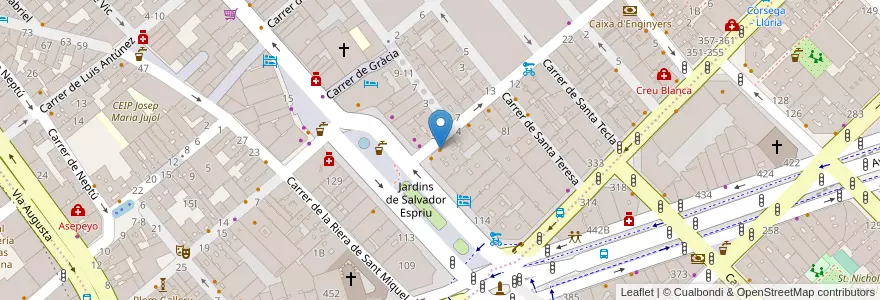 Mapa de ubicacion de Xavi petit en Espanha, Catalunha, Barcelona, Barcelonès, Barcelona.