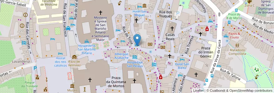 Mapa de ubicacion de Xea2 en España, Galicia / Galiza, A Coruña, Santiago, Santiago De Compostela.