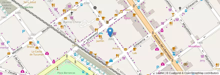 Mapa de ubicacion de Xlco, Belgrano en 阿根廷, Ciudad Autónoma De Buenos Aires, 布宜诺斯艾利斯, Comuna 13.