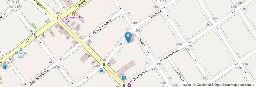 Mapa de ubicacion de Xogo Escuela Infantil, Villa Urquiza en الأرجنتين, Ciudad Autónoma De Buenos Aires, Comuna 12, Buenos Aires.