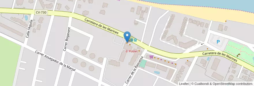 Mapa de ubicacion de Xq no? en 스페인, Comunitat Valenciana, Alacant / Alicante, La Marina Alta, Dénia.