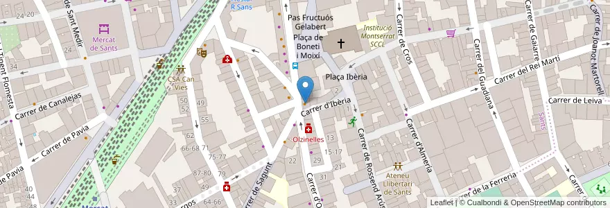 Mapa de ubicacion de Xurreria L'àvia en Sepanyol, Catalunya, Barcelona, Barcelonès, Barcelona.