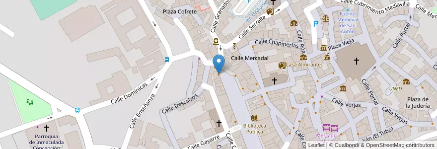 Mapa de ubicacion de y punto en Испания, Наварра, Наварра, Tudela.