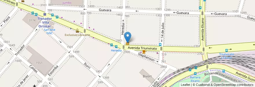 Mapa de ubicacion de Ya! Empanadas, Villa Ortuzar en アルゼンチン, Ciudad Autónoma De Buenos Aires, ブエノスアイレス, Comuna 15.
