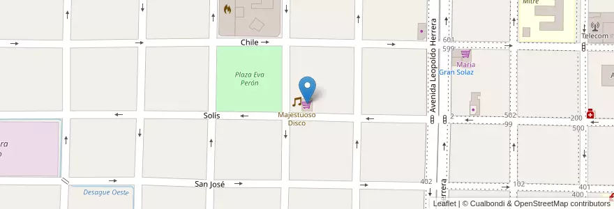 Mapa de ubicacion de Yaguane Disney en 아르헨티나, 엔트레리오스주, Departamento Villaguay, Distrito Lucas Al Sud, Villaguay.