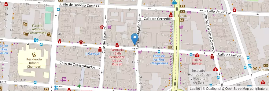 Mapa de ubicacion de Yakitori en إسبانيا, منطقة مدريد, منطقة مدريد, Área Metropolitana De Madrid Y Corredor Del Henares, مدريد.