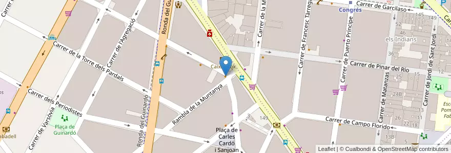Mapa de ubicacion de Yaniz en إسبانيا, كتالونيا, برشلونة, بارسلونس, Barcelona.