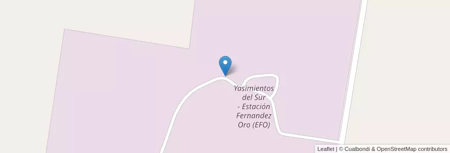 Mapa de ubicacion de Yasimientos del Sur - Estación Fernandez Oro (EFO) en Argentinien, Chile, Provinz Río Negro, Municipio De Allen, Departamento General Roca.