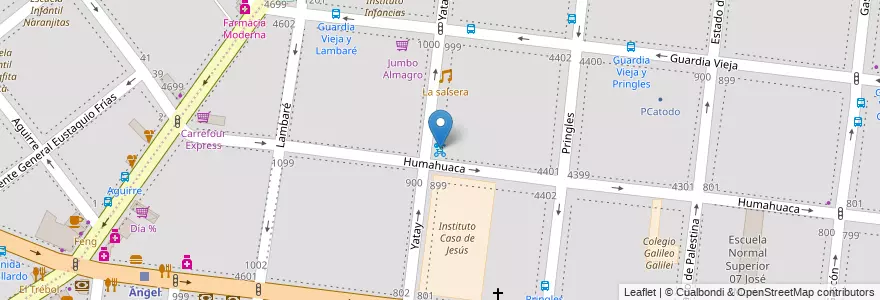 Mapa de ubicacion de Yatay, Almagro en الأرجنتين, Ciudad Autónoma De Buenos Aires, Buenos Aires.