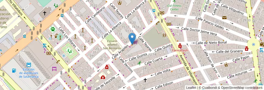 Mapa de ubicacion de Ycy Ivok Chinpateria en 스페인, Castilla Y León, Salamanca, Campo De Salamanca, Salamanca.