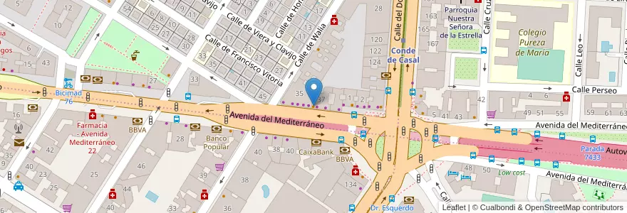 Mapa de ubicacion de Yedra en Испания, Мадрид, Мадрид, Área Metropolitana De Madrid Y Corredor Del Henares, Мадрид.